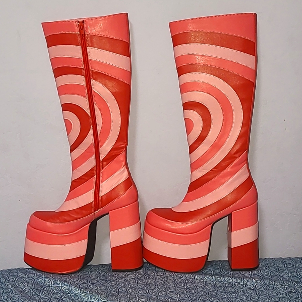 DOLLS KILL× POWERPUFF GIRLS PLATFORM BOOTS